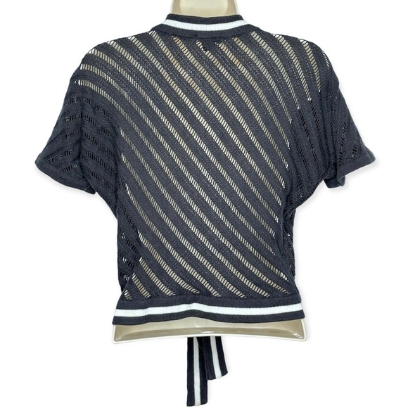 H&M Black Knit Shrug Crop Open Cardigan Sweater M - Picture 5 of 13